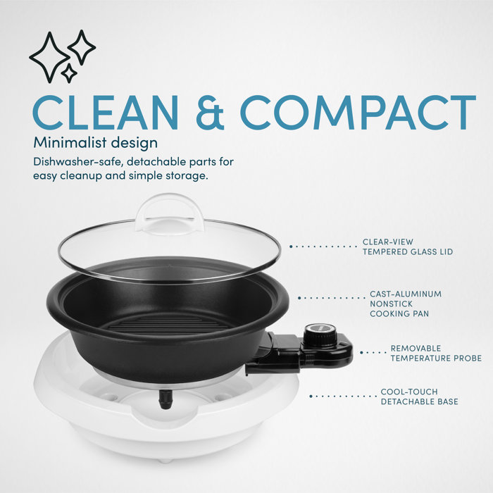 Aroma 3Quart 3in1 Grillet & Reviews Wayfair